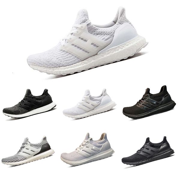 

4.0 triple black white running shoes primeknit run fashion men women shoes sports sneakers us 5-11