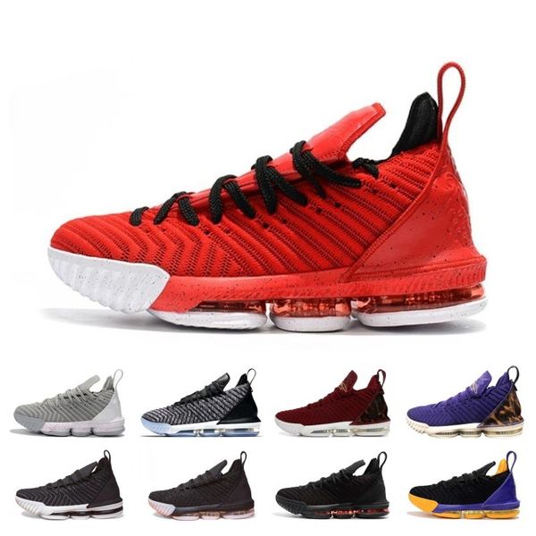 

New 16s Men Basketball Shoes 16 King Court Purple Oreo FRESH BRED Triple black Red Grey mens trainers sports Sneaker shoes size 7-12