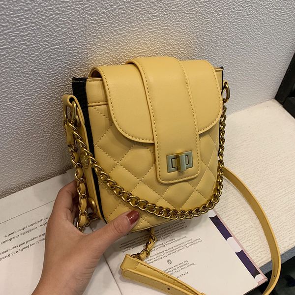

luxury chain crossbody bags for women pu leather small portable bucket bag wild single shoulder messenger bag designer