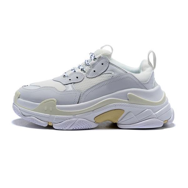 

5new fashion clear sole triple s platform casual dad shoes triple-s 17fw vintage black green air kanye luxury womens designer sneakers 36-45