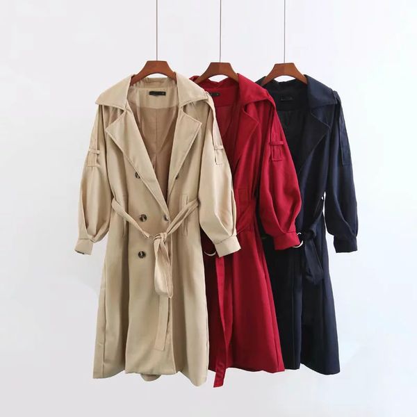 

zxqj woman trench 2019 new autumn fashion chic ladies autumn winter warm snow outwear dajustable waist elegant streetwear coats, Tan;black