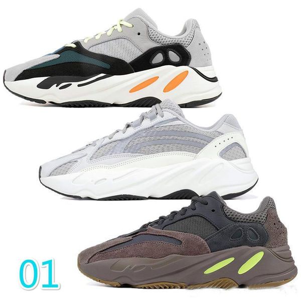 

700 wave runner сиреневый инерция кроссовки kanye west дизайнерская обувь мужчины женщины 700 geode статические спортивные seankers размер 3