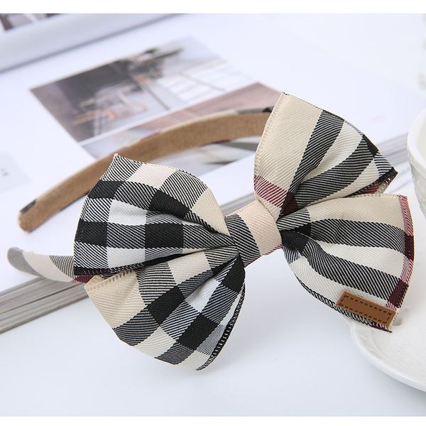 

3 шт. новый прекрасный решетки большой бантом дети волос обруч детские hairbands принцесса головные уборы дети повязки девушки аксессуары дл, Slivery;white