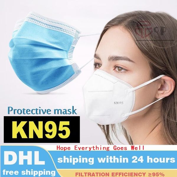 

dhl half face mask mascherine fda ffp2 ce kn95 n95 3-layers anti dust disposable face masks home máscara maschera fast shipping