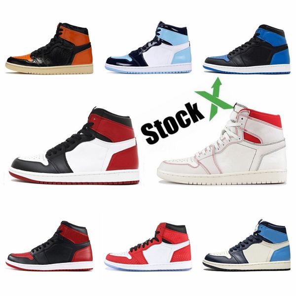 

jumpman men basketball shoes 1 1s unc to chicago obsidian union travis scotts bred toe women mens trainer fashion sports sneakers #908