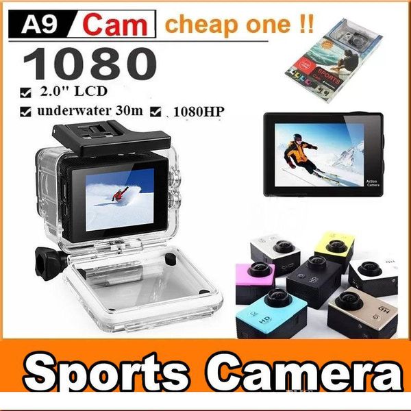 

copy for sj4000 a9 style 2 inch lcd screen mini sports camera 1080p full hd action camera 30m waterproof camcorders helmet sport dv