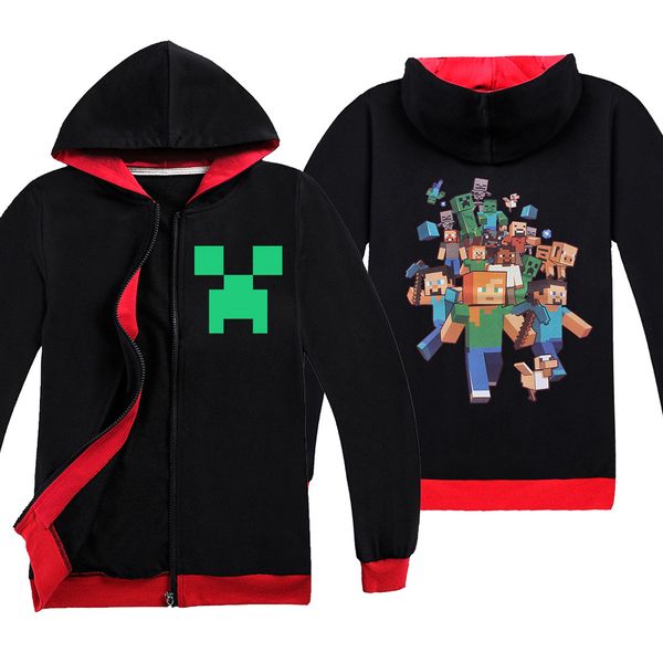 

minecraftsa tiktok children cartoon alan walker faded deadpool apex legends venom cotton boys and girls long-sleeved hooded t-shirt clothing, Blue