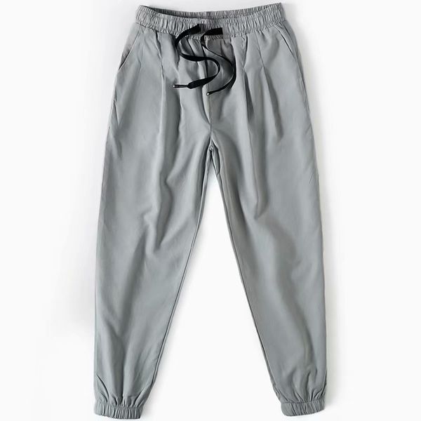 

men's summer casual harem pants motion harajuku elastic waist male trousers 2020 fashion streetwear men solid color pants, Black