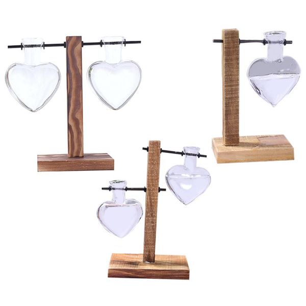 

love heart shape clear glass tablemodern glass vase with wooden stand heart ball shape hydroponic flower vase terrarium co