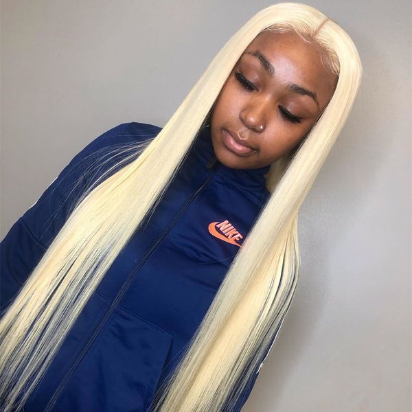 

613 blonde wigs 180% density silky straight brazilian remy human hair lace front wig 613 lace front human hair wig, Black;brown