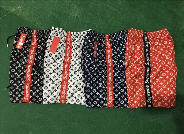 

mens shorts casual shorts ab0 supreme men summer quick drying surf california luxury s swimming shorts men sports short, Black