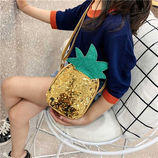 

fashion shoulder bags children kid girls bling sequin handbag shoulder messenger bags crossbody lovely fruit pattern bag