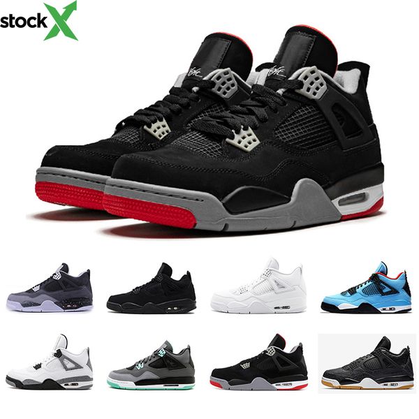 

with box 4 loyal blue 2020 basketball shoes 4s breathe sports sneakers cool grey fear pack mens trianers 7-13, Black