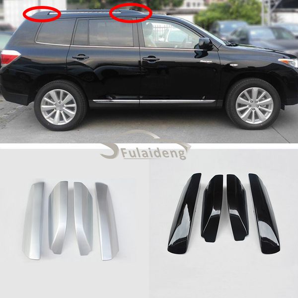 

4pcs for toyota highlander 2009-2014 roof rails rack end cover shell car styling accessories