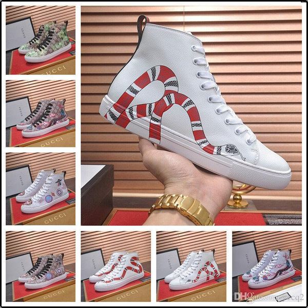 

20ss high hop men graffiti shoes vulcanize sneaker canvas men lace up shoes large size men new fashionable shoes yetc8, Black