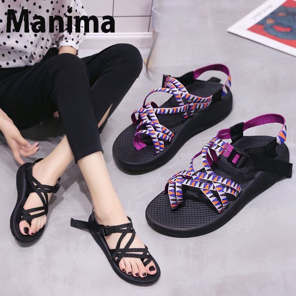 

2020 new summer women's shoes fashion flat shoes women's sandals casual sandals beach heroine wedge heel women, Black