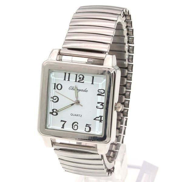 

10pcs men watchc casual round lady men simple watch fashion elastic band women elastic band simple quartz dress wristwatch, Slivery;brown