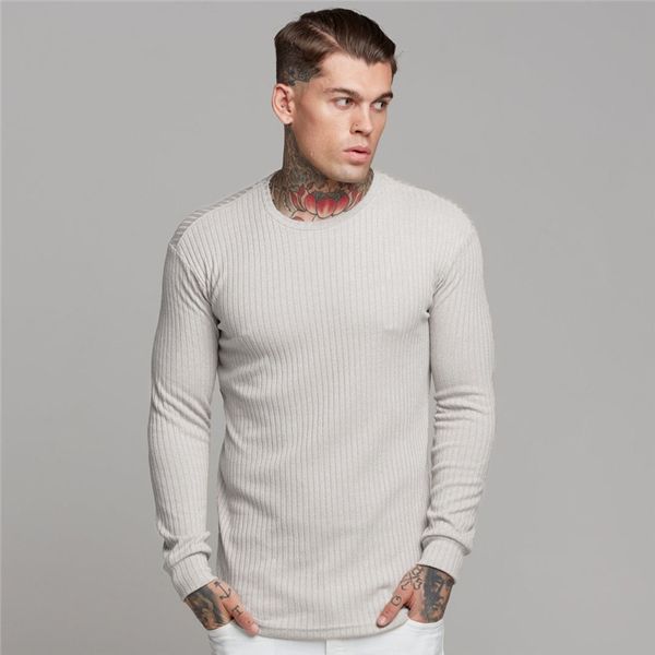 

sports bottoming shirt men's clothing fitness casual men's slim sweater fashion designer long-sleeved t-shirt male m-2xl, White;black