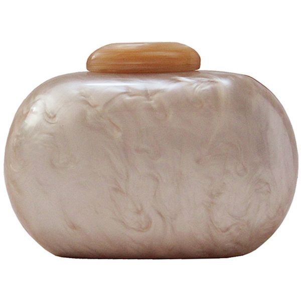 

auau-fashion wallet women's acrylic cute round evening dress bag women's beige solid party ball club handbag casual clutch