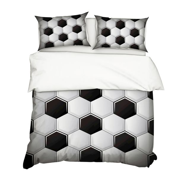 

dropshipping 3d football bedding set print duvet cover set bedclothes with pillowcase bed boy gife