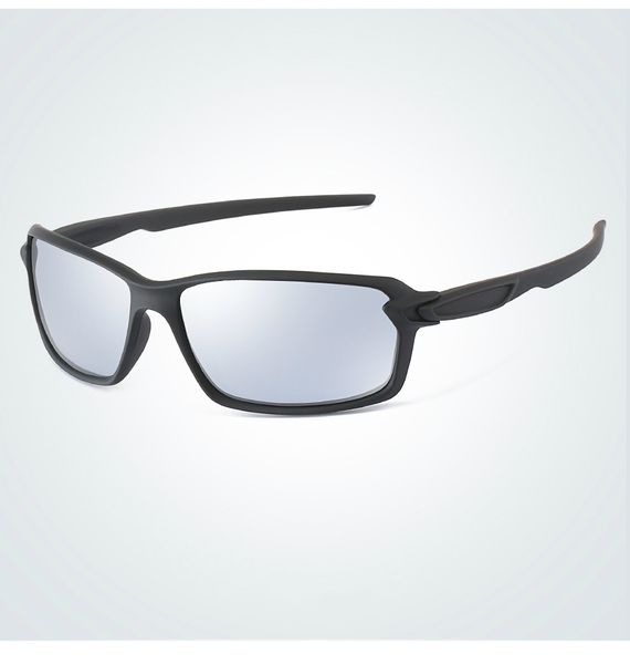

the new fashion flat slim polarized sunglasses men reflective sports goggle big alloy glasses, White;black