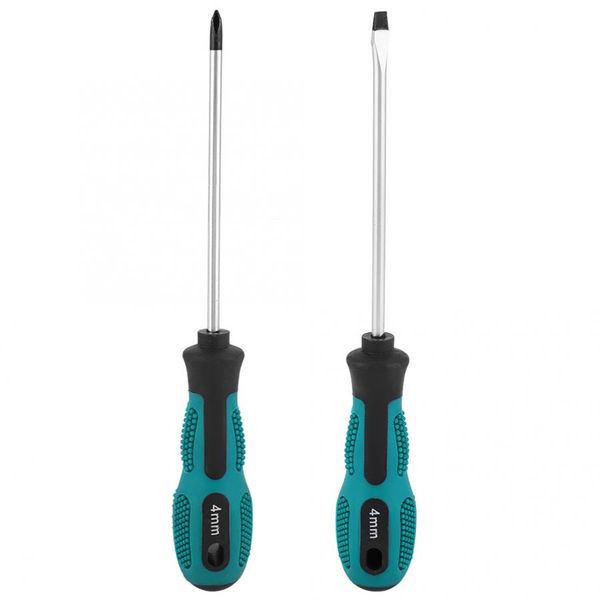 

4x100 screwdriver steel blade and pp handle fit for 5mm screw ph0# type tip 18.5 x 2.5 x 2.5cm screwdriver bit tools