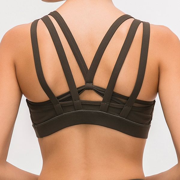 

sport bra fitness women yoga tank gym slim backless gather push up active underwear padded high impact sports bra, White;black