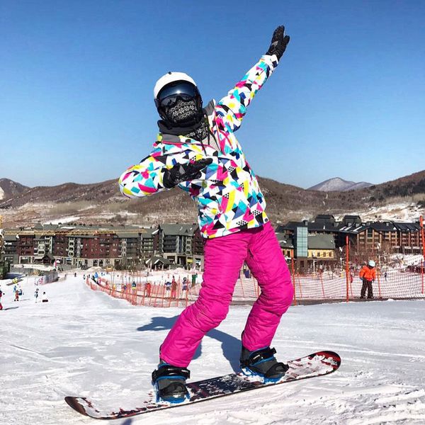 

2019 new winter ski sets jacket skiing snowboard women snowboarding jackets suits waterproof windproof thicken warm snow pants