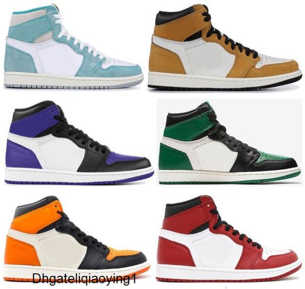 

with box 1 turbo green rookie of the year 1s court purple pine green basketball shoes men 1s shattered backboard chicago royal sneakers, Black