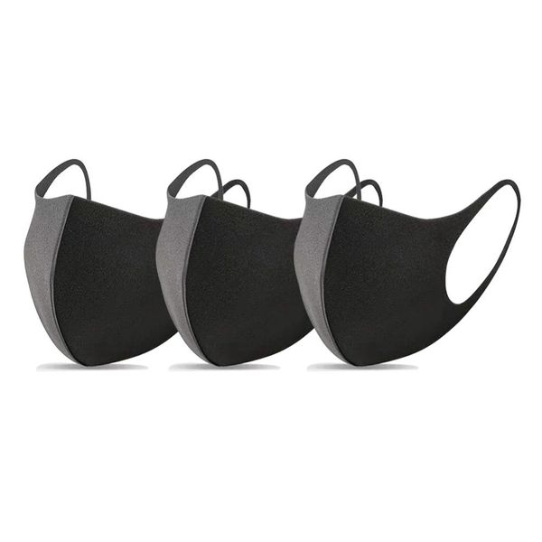 

new face mask pollution mask anti air dust with elastic earloop washable mask made for men women ing, Black