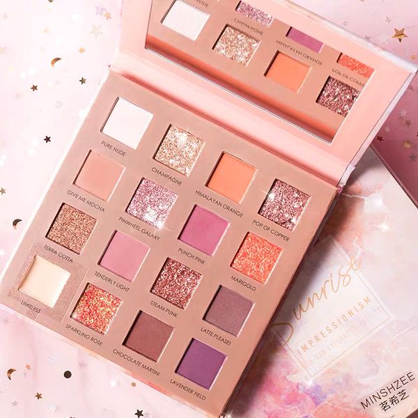 

16 colors eye shadow disk desert rose beaded matte net red eye shadow makeup new