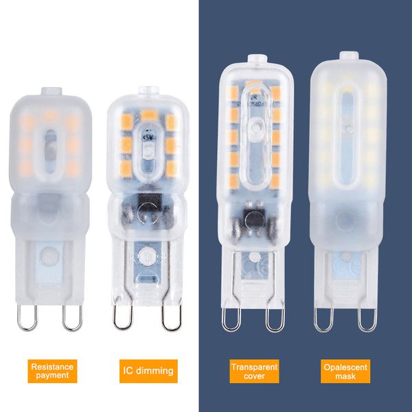 

10pc/lot g9 led bulb light led 220v bulb corn light lamp smd2835 ic dimming halogen lamp spotligh