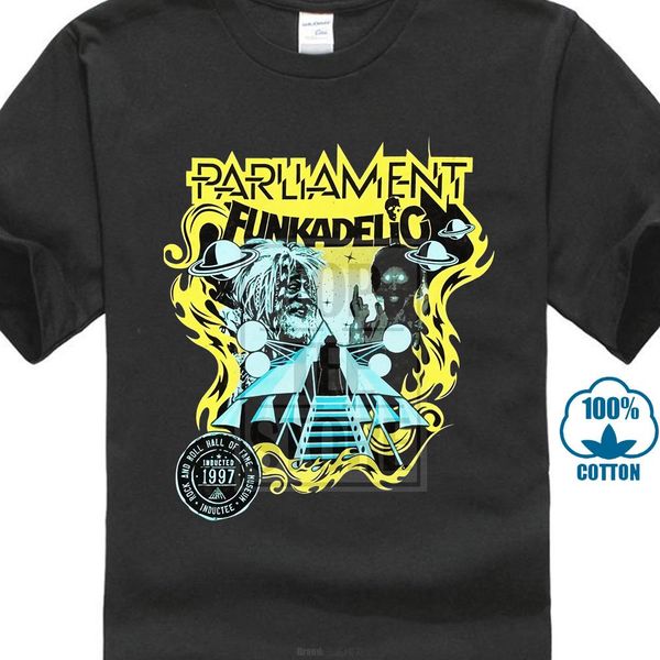 

george clinton & parliament funkadelic men's vintage t shirt black t shirts 2019 brand clothes slim fit printing tees, White;black