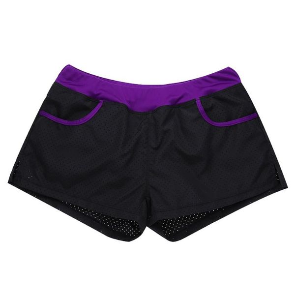 

summer shorts women's sport shorts loose quick-drying running yoga pants black purplish red breathable boardshorts #20, White;red