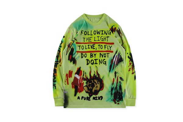 

KANYE Wyoming Tee 19FW Mens Spring New Fashion Tshirts Long Sleeved Designer Tops