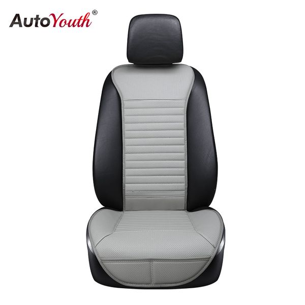 

autoyouth pu leather car seat cushion 1 pcs breathable universal four seasons interior front seat protector or car cover