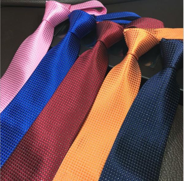 

men's tie plaid silver silk bright silk tie, Blue;purple