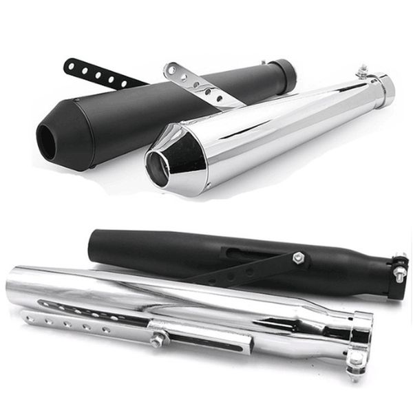 

universal 39-46mm retro electroplating chrome motorcycle muffler exhaust pipesilencer for bobbers crf230f crf150f