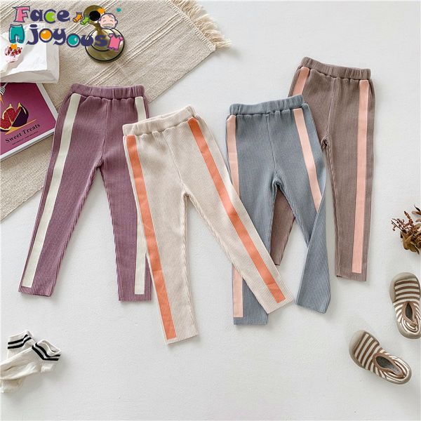 

elestic хлопок младенца гетры дети цветной печать pit bottom брюки девушка простой досуг брюки legging дети срощенной legging, Blue