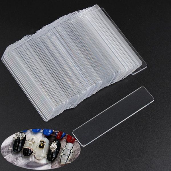 

transparent nail art tips display stand strip acrylic double-sided adhesice false nails showing shelf nail tool f2598