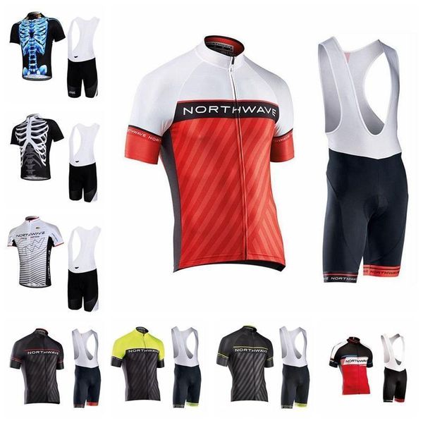 

2020 new 2020 nw team cycling short sleeves jersey bib shorts sets men summer quick dry breathable comfortable k041002, Black;red