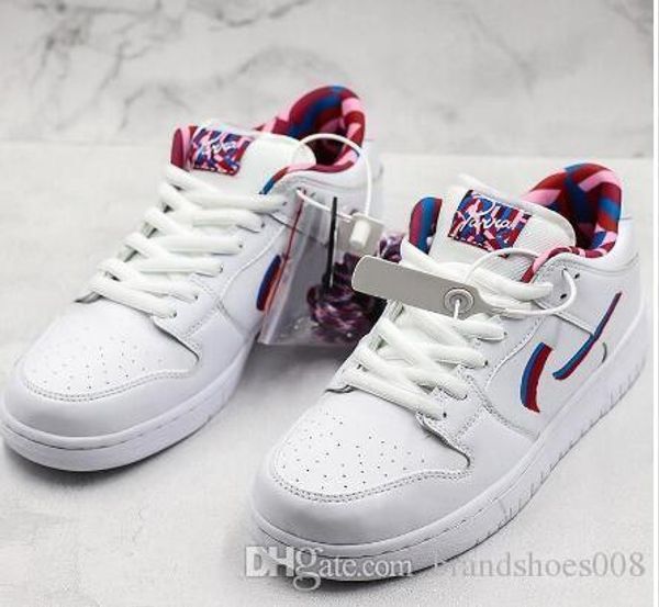 

wholesale 2019 sb dunk parra skateboarding shoes artist signature white sports shoes breathable shoes caual trainers us5.5-11