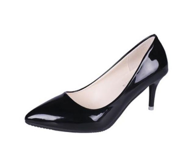 

2019 women's shoes in spring and autumn with new style high heel fine heel pointed end@699993, Black