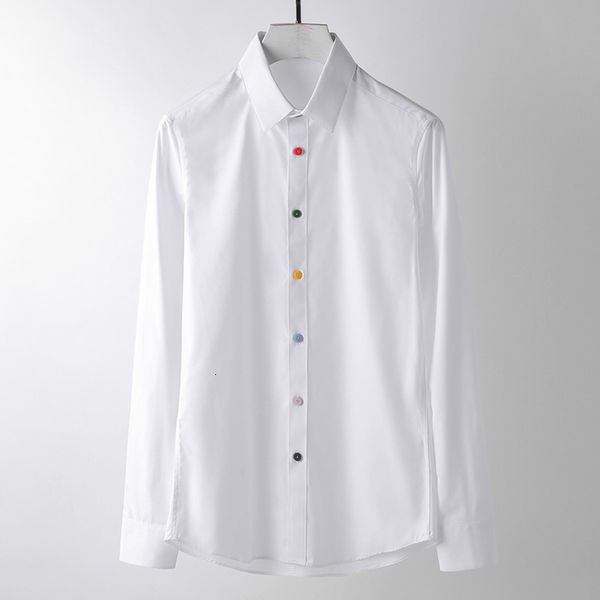 

luxury men shirt 100% cotton solid color men shirt long sleeve colorized botton mens shirts casual slim fit casual, White;black