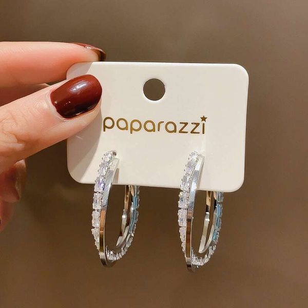 

iced out silver c hoop серьги для женщин роскошный дизайнер bling алмаз обручи сплав горный хрусталь мода мотаться серьги ювелирные изделия