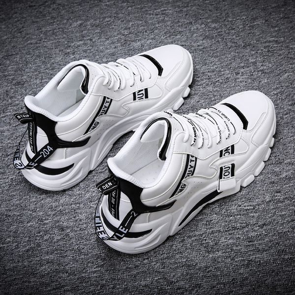 

outdoor athletic camouflage men height increasing sport men's shoes sneakers breathable zapatillas hombre medium shoes, Black