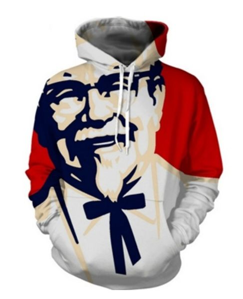 

new pants kfc hoodies fashion tracksuits print hip 3d crewneck set men/womens sweatshirt and colonel 2 pcs funny hop hwlps, Black