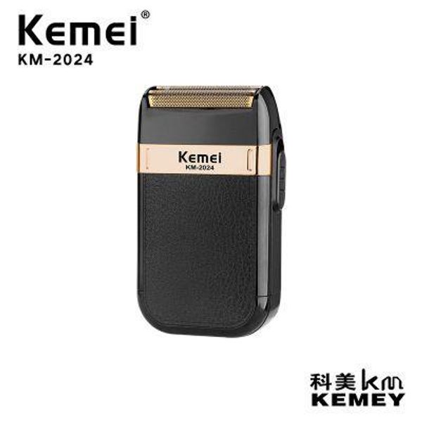 

cross-border kemei km-2024 electric shaver reciprocating full body washing usb charging golden knife net bald head machine