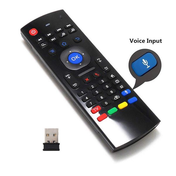 

wirless mini keyboard air mouse remote control 2.4g sensing gyroscope sensor mic combo mx3 for mxq m8s s905 android tv box