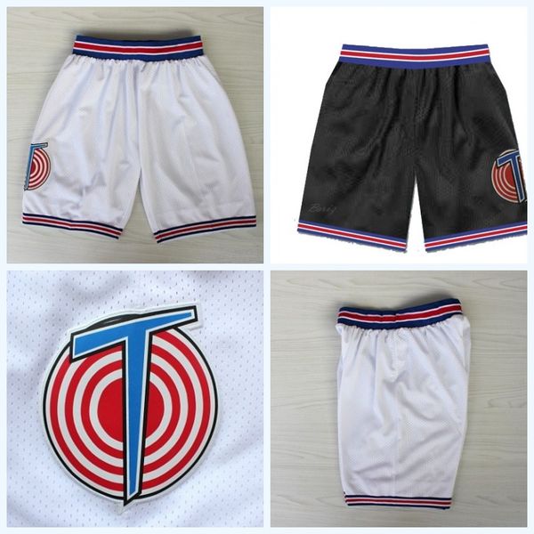 

mens tune squad space jam movie basketabll shorts double stitched quailty white black sports shorts s-xxl